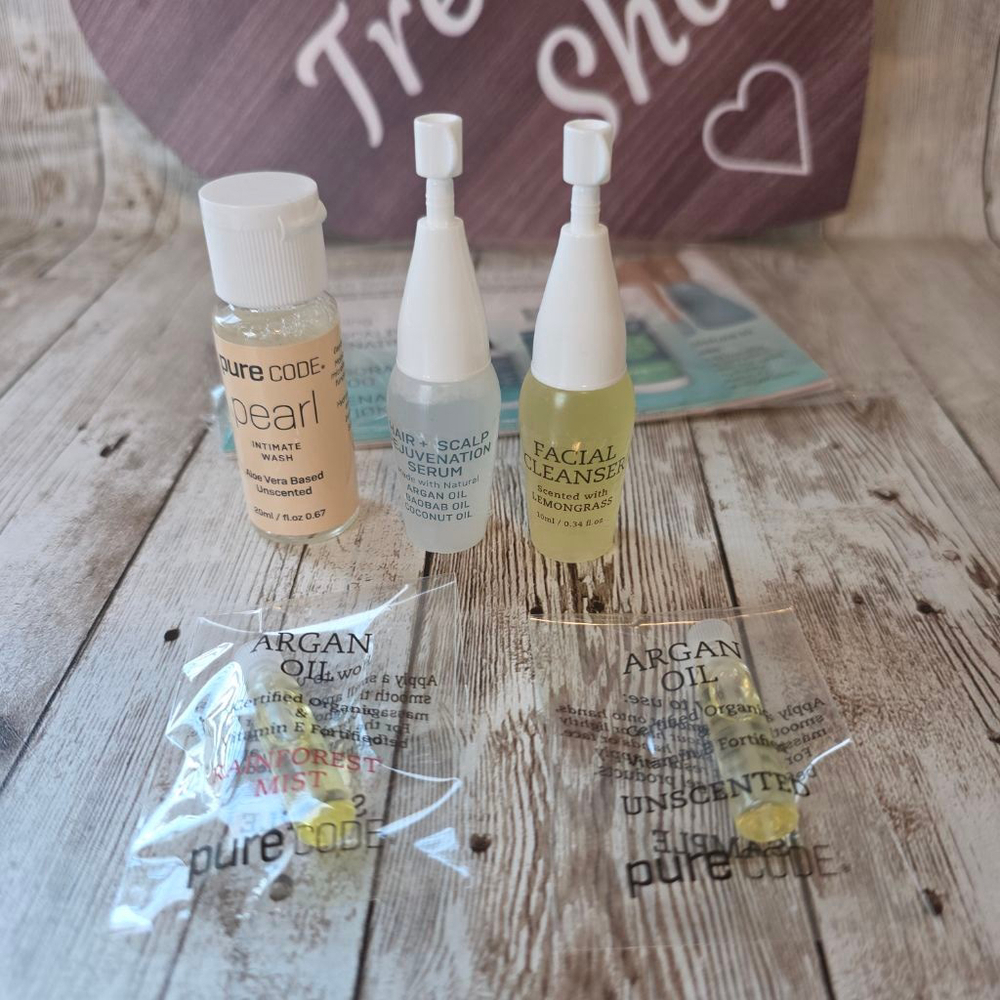 Pure Code Skincare Cleanser & Exfoliant samples NWOT